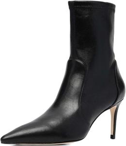 Женские ботильоны на среднем каблуке-стилетто, зауженный носок, без застежки, для вечеринки, работы и повседневной носки, размеры США 4-16 Wo wagas, Black