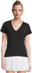 Женская кофта с коротким рукавом и V-образным вырезом Lilla P, Black