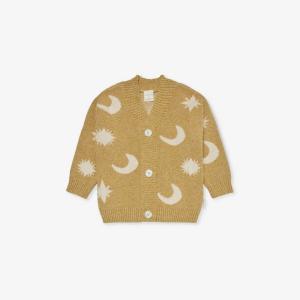 Кардиган из органического хлопка с V-образным вырезом на возраст 1-5 лет Claude & Co, золото