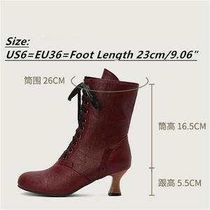 Женские короткие ботинки с шнуровкой и каблуком 5,5 см LYYSKY. Пожалуйста, смотрите таблицу размеров и описание товара. Размеры: US4-US17/EU34-EU50, Black(Pu)