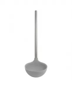 Силиконовый половник с ручкой из нержавеющей стали Tovolo, устрично-серый