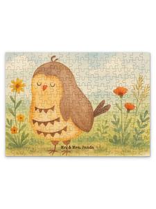 Mr. & Mrs. Panda Puzzle Owl Satisfied Design without Saying in White