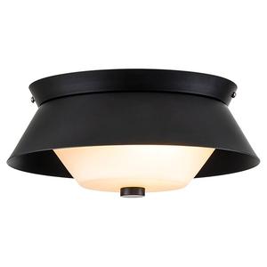 Потолочный светильник Elstead Bowtie, черный - сталь - опаловое стекло - 25 x 25 x 10 см