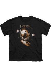 Футболка с коротким рукавом для детей "Хоббитская норка" The Hobbit Gildan, черный