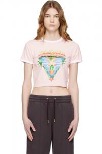 Футболка с коротким рукавом "Треугольник невинности" Casablanca, розовый