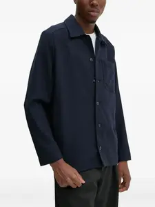 Рубашка с карманами и пуговицами A.P.C., синий