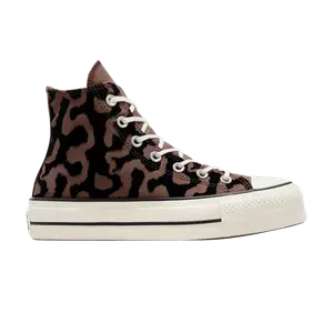 Кроссовки Converse Wmns Chuck Taylor All Star Lift Platform High Leopard Remix, желто-коричневый