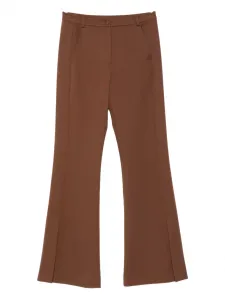 Расклешенные брюки с логотипом Patrizia Pepe, коричневый