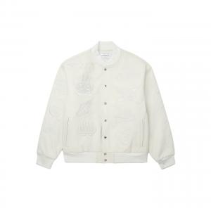 OFF-WHITE OFF WHITE бейсбольная майка Unisex с бейсбольным воротником средней плотности