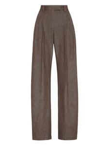 Brunello Cucinelli брюки свободного кроя, коричневый