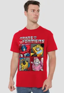 Футболка с ретро-принтом в виде сетки «трансформеры: поколения» в стиле ретро, героический автобот. Hasbro, Red