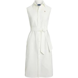Хлопковое платье без рукавов Polo Ralph Lauren, белый