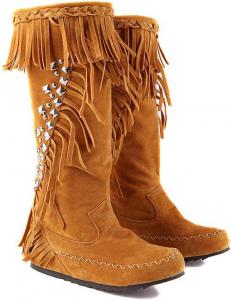 Женские ковбойские сапоги Ulalaza с бахромой, скрытой танкеткой, скуфита на щиколотке, с кисточками, стразы, блестящая ткань, нубук, удобные сапоги на ноге для улицы, свадьбы или вечеринки, S13-Yellow