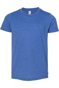 Футболка молодежная BELLA + CANVAS CVC Jersey, цвет heather true royal