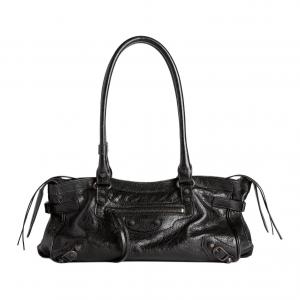 Balenciaga Городская кожаная сумка через плечо женская черная