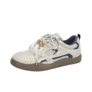 JimiXiong Женские скейтерские кеды с низким верхом бежево-голубые (Cat+Fish Accessories), цвет Beige Blue (Cat+Fish Accessories)