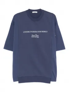 Футболка с принтом-буквами Undercover, синий