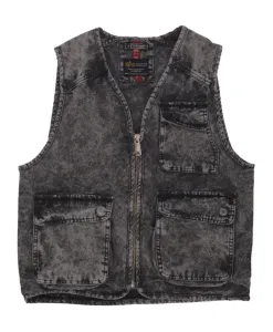 Черный джинсовый жилет на молнии Alpha Industries, черный