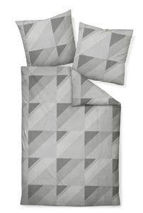 Постельное белье Mako из атласа, 200x220 см, серо-белое Janine, серый/белый