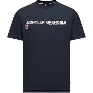 Футболка Logo Cotton Moncler Grenoble, синий