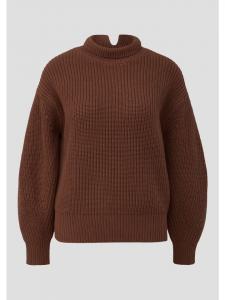 Вязаный свитер цвета 8837_темно-коричневый s.Oliver