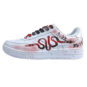 XTEP Кроссовки Air Force One Coverage с низким верхом для скейтборда, устойчивые к истиранию и скольжению, мужские, красные, черные