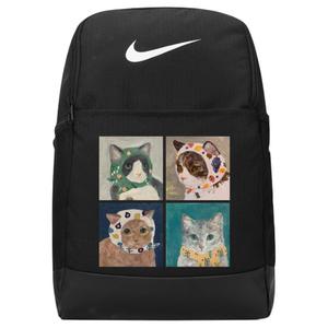 Nike Тканевый рюкзак обычный женский черный, Oil painting cats