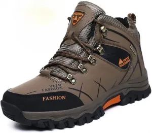 Мужские зимние сапоги Qacksv, коричневые, водостойкие, утепленные мехом, противоскользящие, для работы и активного отдыха