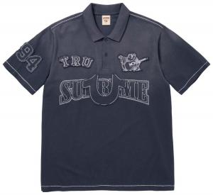 Поло Supreme x True Religion Appliqué, синий