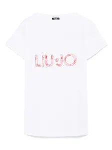 Футболка с кристаллами Liu Jo, белый