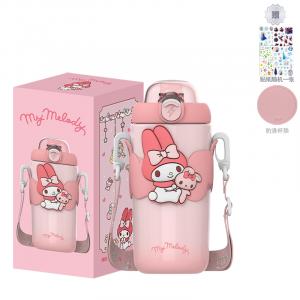 Hello Kitty термостаканы 500ML Sanrio, colorful bubble series - meledy + stickers + coaster