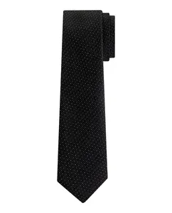 Мужской шелковый галстук с микроузором Calvin Klein, черный