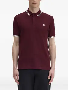 Поло с полосками и логотипом M3600 Fred Perry, красный