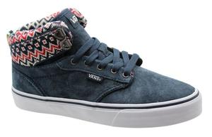 Кожаные женские кроссовки From the Wall Atwood Hi Top со шнуровкой votdx0 b39c Vans, синий