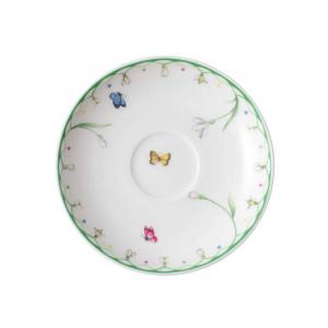 Блюдце для кофейной чашки Villeroy & Boch Colourful Spring, 11,7 см, белый/зеленый