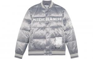 Пуховик унисекс серый Mitchell Ness