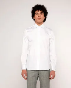 Полуприлегающая рубашка с двойными манжетами Mirto, белый
