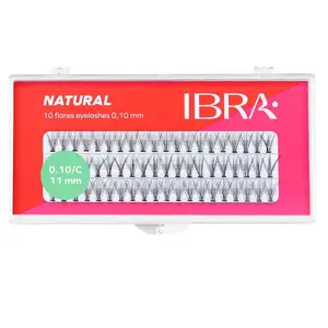 Пучки ресниц 11 мм, 60 шт./1 упаковка. Ibra Makeup Natural