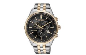 CITIZEN Часы Ecology Drive Collection Solar Quartz Movement Stainless Steel Strap Watch Men's Watch Black Dial, Black