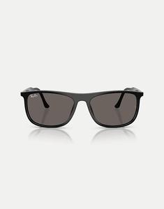 Солнцезащитные очки Ray-Ban Rb2216 прямоугольной формы с серыми линзами в черном цвете