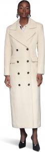 Женское двубортное макси-пальто Avec Les Filles, Butter Cream