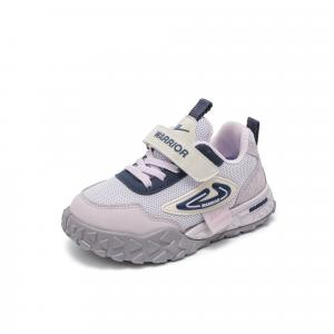 Детские кроссовки низкие Chunky с сетчатым дышащим амортизирующим покрытием, износостойкие WARRIOR, фиолетовый/бежевый/синий