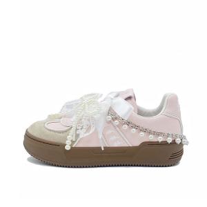 Kappa Женские нескользящие износостойкие низкие кроссовки для скейтбординга от Dream Of Purity, цвет молочный чай, розовый