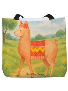 Mr. & Mrs. Panda Сумка из ткани с дизайном «Гордость альпаки» без надписи, белого цвета