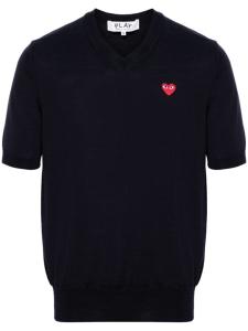 Шерстяной джемпер с нашивкой Comme Des Garçons Play, синий