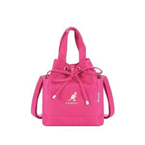 KANGOL Тканевая сумка-ведро Цилиндрическая сумка Женская сумка Сумка через плечо Темно-синий Защитный зеленый Персиковый розовый