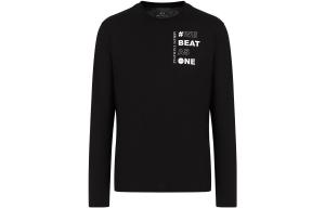 Футболка с принтом "Ценности устойчивого развития" мужская черная EMPORIO ARMANI