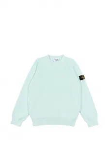 Рифленый свитер с нашивкой-логотипом Stone Island Junior, синий