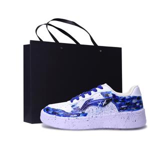 LINING Кроссовки Pontoon Boats износостойкие, легкие и дышащие, низкие, для скейтбординга, унисекс, сине-белые