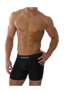Набор из 6 однотонных боксеров из модала и хлопка normani, черный